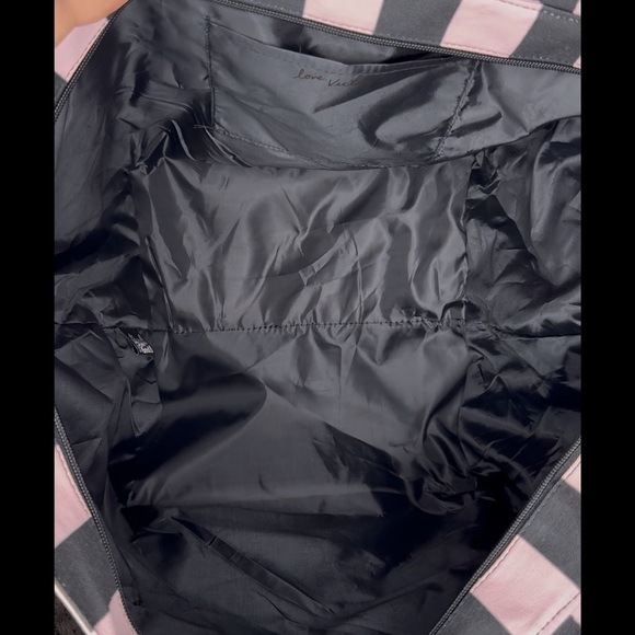 Victoria’s Secret Striped Tote | Pink and Black - Picture 9 of 12